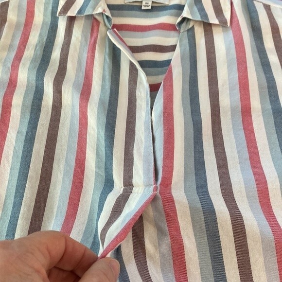 Madewell Button-Back Shirt in Pocatello Stripe Popover Striped Oversized Boxy - Picture 15 of 16